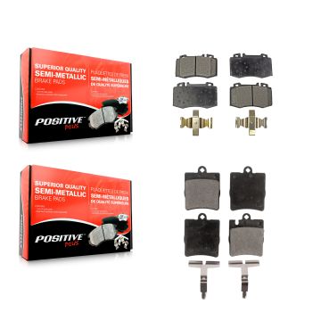 Front Rear Semi-Metallic Brake Pads Kit For Mercedes-Benz C230 SLK350 C320 C350 KPF-100385
