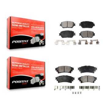 Front Rear Semi-Metallic Brake Pads Kit For 2014 Lexus IS250 C F Sport KPF-100411