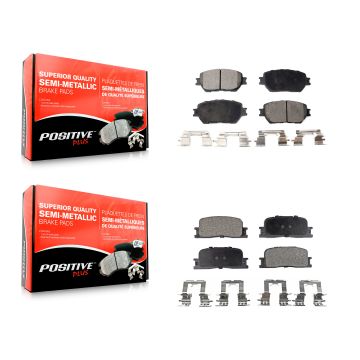 Front Rear Semi-Metallic Brake Pads Kit For Toyota Camry Vehicles Manufactured In Japan KPF-100413