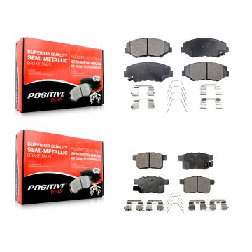 Front Rear Semi-Metallic Brake Pads Kit For Honda Accord KPF-100421