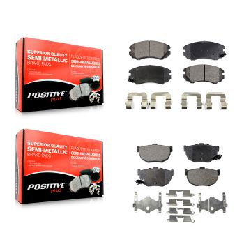 Front Rear Semi-Metallic Brake Pads Kit For Hyundai Tiburon KPF-100432