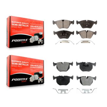 Front Rear Semi-Metallic Brake Pads Kit For BMW X3 330Ci Z4 330i 330xi M3 KPF-100443
