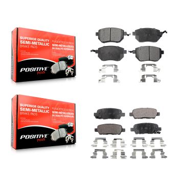 Front Rear Semi-Metallic Brake Pad Kit For Nissan Murano Altima Maxima INFINITI FX35 FX45 KPF-100456