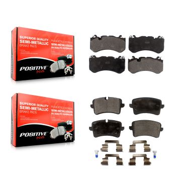 Front Rear Semi-Metallic Brake Pads Kit For Audi RS7 With Cast Iron Disc KPF-100462