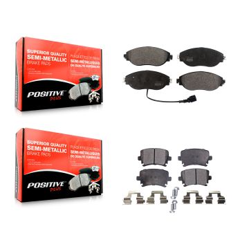 Front Rear Semi-Metallic Brake Pads Kit For Volkswagen GTI CC KPF-100470