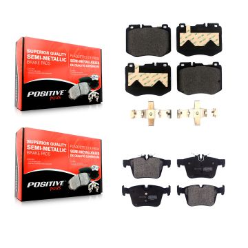 Front Rear Semi-Metallic Brake Pads Kit For Mercedes-Benz C300 C400 C350e KPF-100504