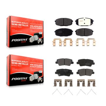 Front Rear Semi-Metallic Brake Pads Kit For Kia Hyundai Kona Forte Soul Elantra GT Forte5 KPF-100543