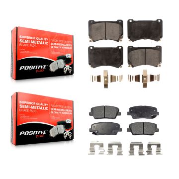 Front Rear Semi-Metallic Brake Pads Kit For Hyundai Genesis Equus KPF-100551