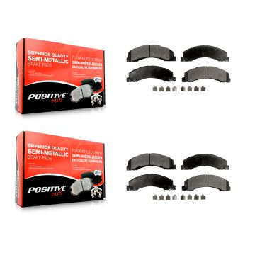 Front Rear Semi-Metallic Brake Pads Kit For Ram Dodge Sterling Truck 4500 5500 Bullet 45 KPF-100574