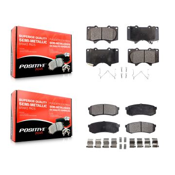 Front Rear Semi-Metallic Brake Pads Kit For Toyota 4Runner FJ Cruiser Lexus GX460 Sequoia KPF-100594
