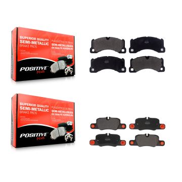 Front Rear Semi-Metallic Brake Pads Kit For 2010-2016 Porsche Panamera KPF-100618