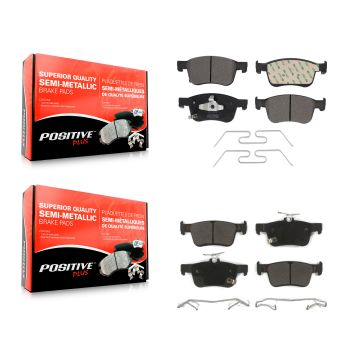Front Rear Semi-Metallic Brake Pads Kit For 2023-2024 Honda Accord Acura Integra KPF-100649
