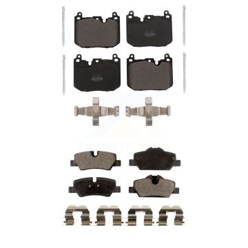 Front Rear Semi-Metallic Brake Pad Kit For 2015 Mini Cooper S/John Works with 2.0L KPF-100653