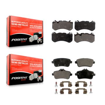 Front Rear Semi-Metallic Brake Pads Kit For 2014-2016 Mercedes-Benz GL63 AMG KPF-100663