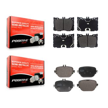 Front Rear Semi-Metallic Brake Pads Kit For Mercedes-Benz E400 E450 E53 AMG E43 CLS450 KPF-100741