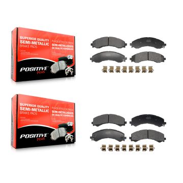 Front Rear Semi-Metallic Brake Pads Kit For GMC Chevrolet Savana 2500 Express 3500 4500 KPF-100753