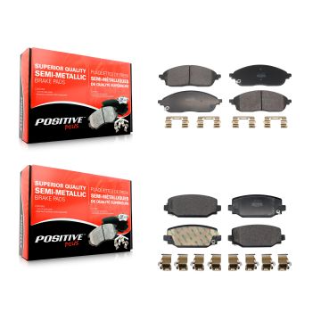 Front Rear Semi-Metallic Brake Pads Kit For 2021-2023 Jeep Grand Cherokee L KPF-100783