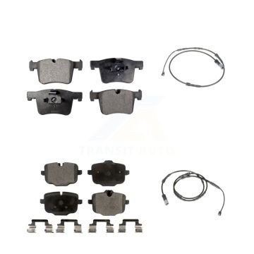 Front Rear Semi-Metallic Disc Brake Pads And Wear Sensors Kit For 2012 BMW X3 From 10 11 KPW-100012