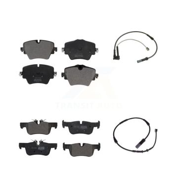 Front Rear Semi-Metallic Brake Pad & Wear Sensor Kit For BMW X1 Mini Cooper Countryman X2 KPW-100016