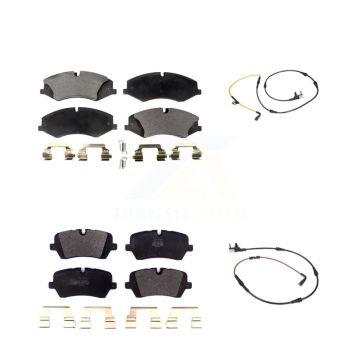 Front Rear Semi-Metallic Brake Pad & Wear Sensor Kit For Land Rover Range Sport Discovery KPW-100051