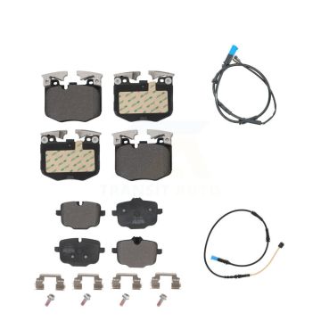 Front Rear Semi-Metallic Brake Pads Wear Sensor Kit For BMW X4 With Blue Painted Calipers KPW-100056