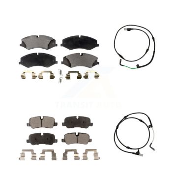 Front Rear Semi-Metallic Disc Brake Pads And Wear Sensors Kit For Land Rover LR4 KPW-100061