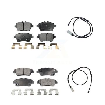 Front Rear Semi-Metallic Brake Pad And Wear Sensor Kit For Mini Cooper Countryman Paceman KPW-100070