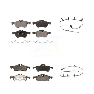 Front Rear Semi-Metallic Disc Brake Pads And Wear Sensors Kit For Mini Cooper KPW-100075