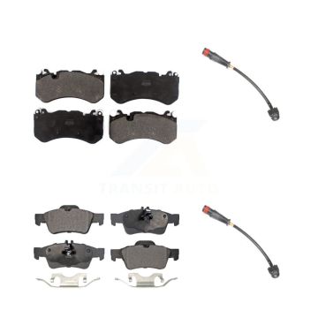 Front Rear Semi-Metallic Brake Pads Wear Sensor Kit For 10-11 Mercedes-Benz SL65 AMG 6.0L KPW-100078