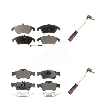 Front Rear Semi-Metallic Brake Pad Extra Wear Sensor Kit For Mercedes-Benz E350 E250 E400 KPW-100081