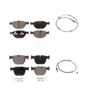 Front Rear Semi-Metallic Disc Brake Pad Wear Sensor Kit For BMW X5 X6 xDrive50i with 4.4L KPW-100092