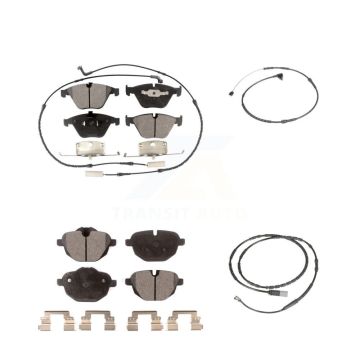 Front Rear Semi-Metallic Disc Brake Pads And Extra Wear Sensors Kit For BMW Z4 KPW-100106