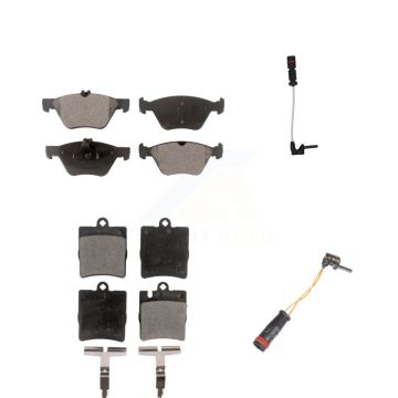Front Rear Semi-Metallic Disc Brake Pads And Wear Sensors Kit For Mercedes-Benz CLK320 KPW-100175