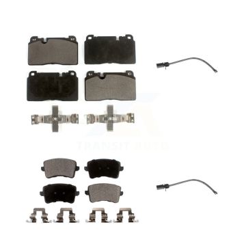 Front Rear Semi-Metallic Disc Brake Pads And Wear Sensors Kit For Audi Q5 To 5 3 2015 KPW-100202
