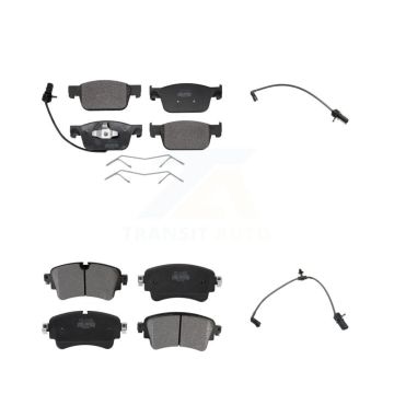 Front Rear Semi-Metallic Disc Brake Pads And Extra Wear Sensors Kit For Audi A4 Quattro KPW-100212