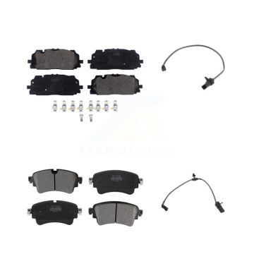 Front Rear Semi-Metallic Disc Brake Pads And Wear Sensors Kit For Audi S5 Sportback S4 KPW-100214