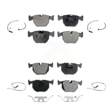 Front Rear Semi-Metallic Disc Brake Pads And Wear Sensors Kit For BMW X5 KPW-100220
