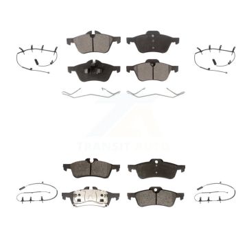Front Rear Semi-Metallic Disc Brake Pads And Wear Sensors Kit For Mini Cooper KPW-100222