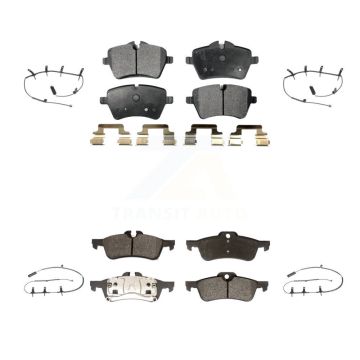 Front Rear Semi-Metallic Disc Brake Pads And Wear Sensors Kit For Mini Cooper KPW-100223