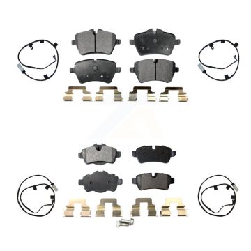 Front Rear Semi-Metallic Disc Brake Pads And Wear Sensors Kit For Mini Cooper KPW-100226