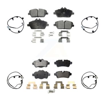 Front Rear Semi-Metallic Disc Brake Pads And Wear Sensors Kit For Mini Cooper KPW-100227
