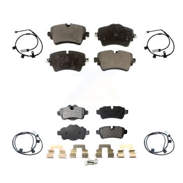 Front Rear Semi-Metallic Disc Brake Pads And Wear Sensors Kit For 2015 Mini Cooper 1.6L KPW-100247