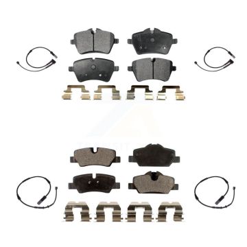 Front Rear Semi-Metallic Disc Brake Pads And Wear Sensors Kit For Mini Cooper KPW-100249
