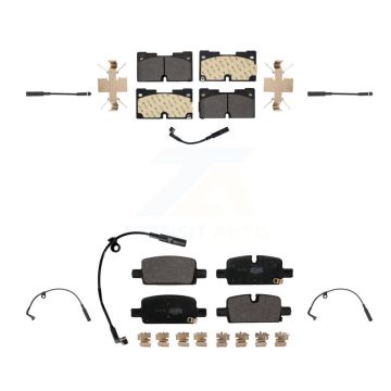 Front Rear Semi-Metallic Brake Pad Extra Wear Sensor Kit For GMC Chevrolet Silverado 1500 KPW-100252