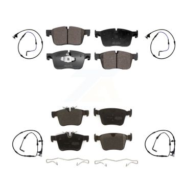 Front Rear Semi-Metallic Disc Brake Pads And Wear Sensors Kit For Jaguar XE XF KPW-100256