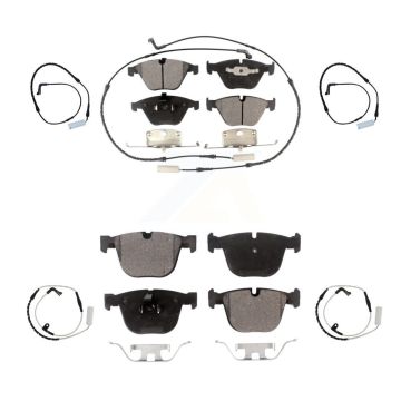 Front Rear Semi-Metallic Brake Pads & Extra Wear Sensor Kit For BMW 750i 750Li 745i 745Li KPW-100260