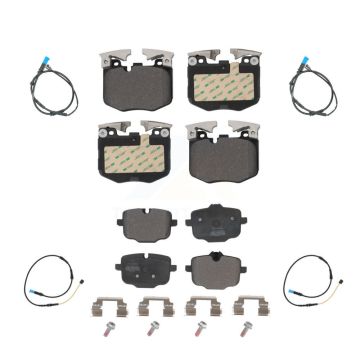 Front Rear Semi-Metallic Brake Pads Wear Sensor Kit For BMW X4 With Blue Painted Calipers KPW-100263