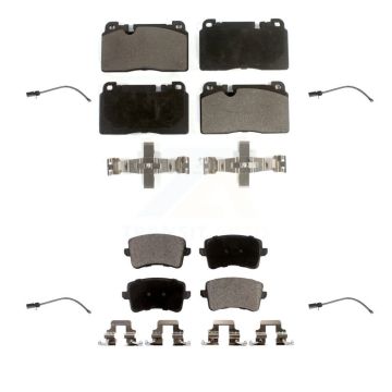 Front Rear Semi-Metallic Disc Brake Pads And Wear Sensors Kit For Audi Q5 To 5 3 2015 KPW-100280