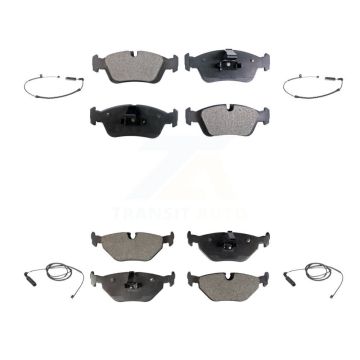 Front Rear Semi-Metallic Brake Pad And Wear Sensor Kit For BMW 325i 325Ci 320i 328i 323Ci KPW-100285