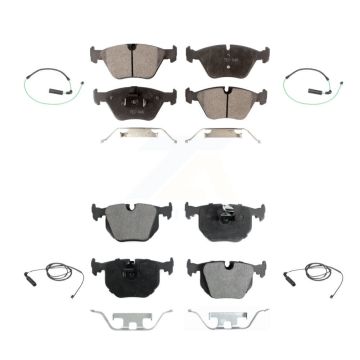 Front Rear Semi-Metallic Disc Brake Pad And Wear Sensor Kit For BMW 330Ci 330i 330xi 3.0L KPW-100286
